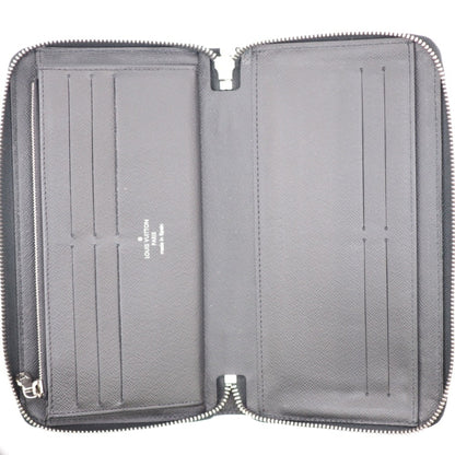 LOUIS VUITTON M30056 Zippy Organizer Taiga Long Wallet Black Men's