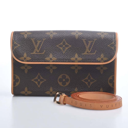 LOUIS VUITTON Monogram Pochette Florentine Waist Bag M51855 Brown Women's