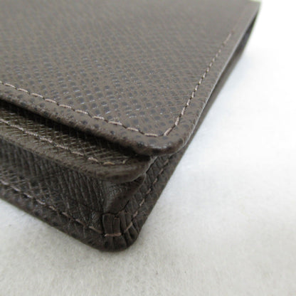 LOUIS VUITTON Porto Cartes Credit Billfold Brown Grizzly Taiga leather M31008