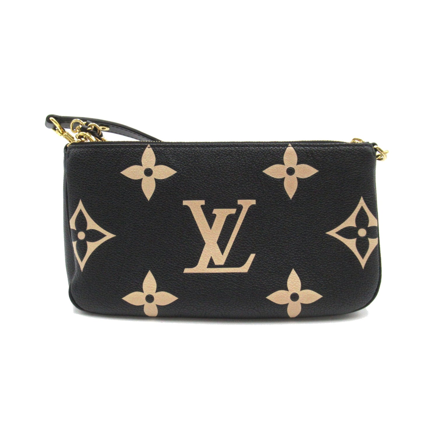 LOUIS VUITTON Multi Pochette Accessoires Black Monogram empreinte leather M45777