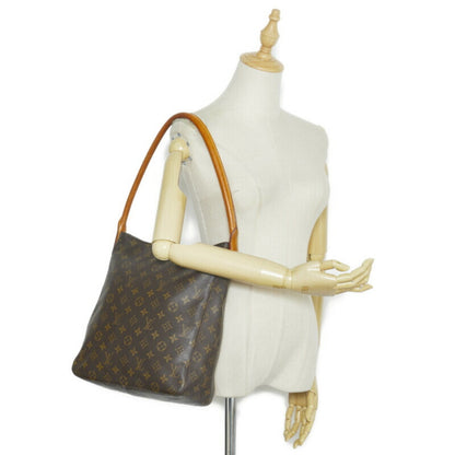 LOUIS VUITTON Monogram Looping GM Shoulder Bag Handbag M51145 Brown PVC Leather Ladies