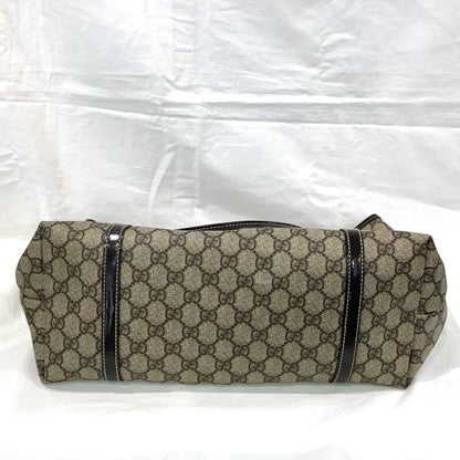 Gucci (Gucci) GG Pattern Tote Bag PVC Coated Canvas Brown Enamel 197953.213048 Women's