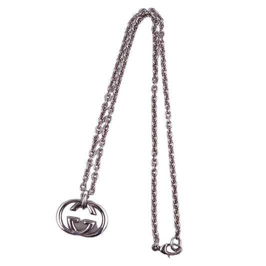 Gucci necklace interlocking silver 925 men's