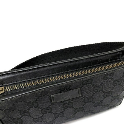 Gucci Handbag Black 106644 Canvas Leather GUCCI Women's Bag GG