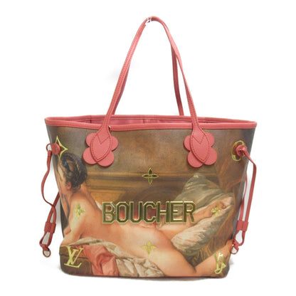 LOUIS VUITTON Boucher Neverfull MM Tote Bag Pink Masters collection PVC coated canvas