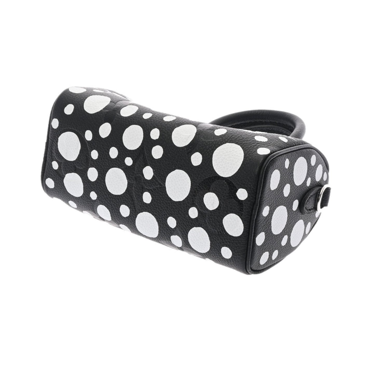 LOUIS VUITTON Monogram Nano Speedy Yayoi Kusama Collaboration Black White M81456 Women's Implant [Dot] Shoulder Bag