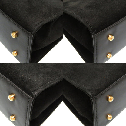 Gucci Lady Rock Suede Black Gold Hardware 000 110 0211 2WAY Handbag Bag 0057