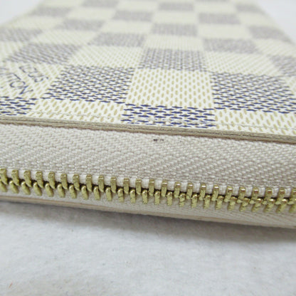 LOUIS VUITTON Illustre Zippy Wallet Round Long Wallet Ivory Damier Azur PVC coated canvas N63006