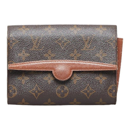 LOUIS VUITTON Monogram Arche Pouch Clutch Bag M51975 Brown PVC Leather Ladies