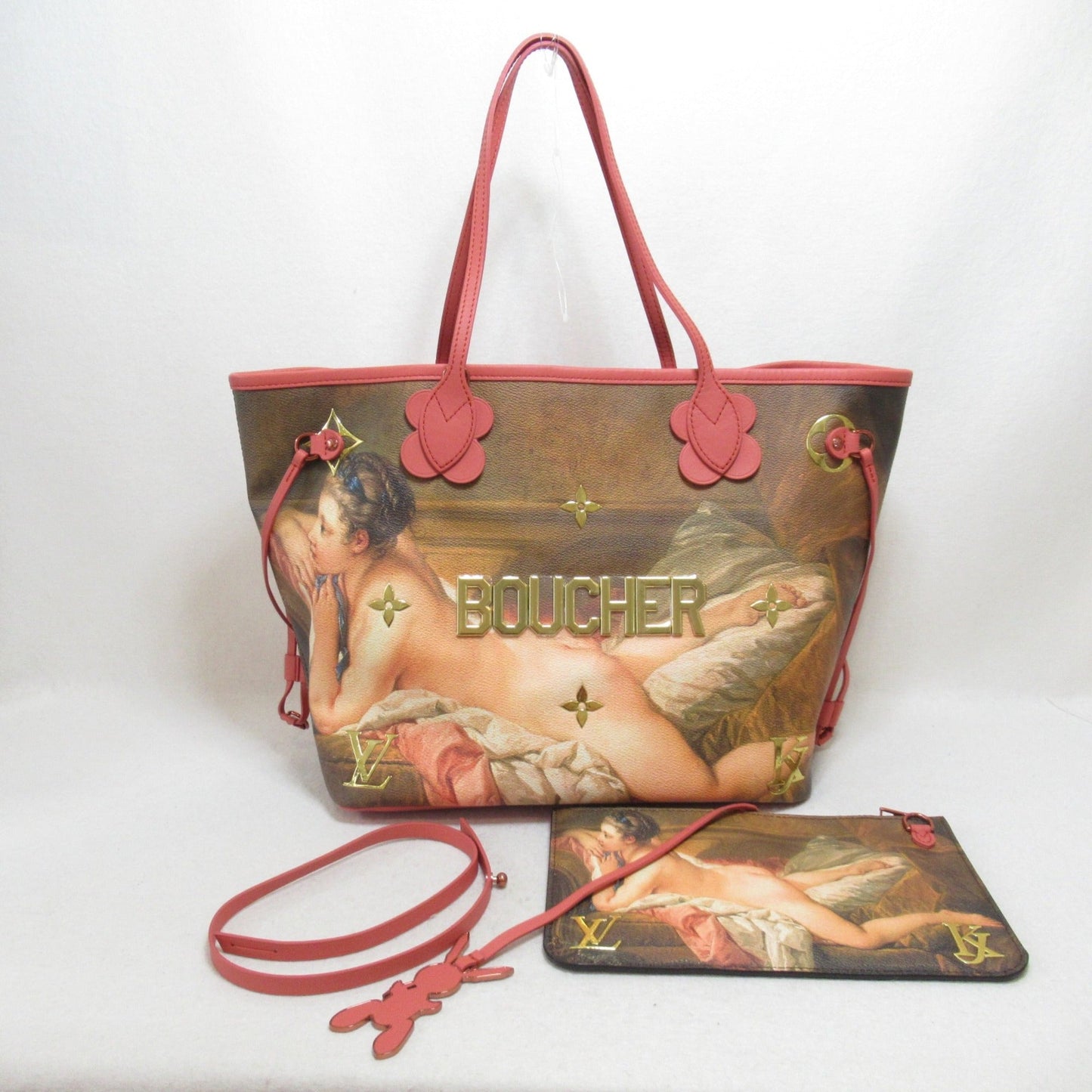LOUIS VUITTON Neverfull MM Masters Collection Brown PVC coated canvas Boucher M43357