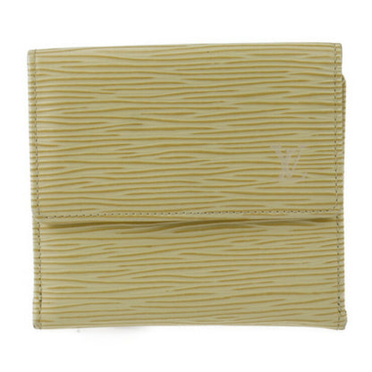 LOUIS VUITTON Portomone Bier Cult Credit Trifold Wallet M6348A Epi Leather Vanilla Yellow Cream Gold Hardware W Hook