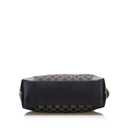 Gucci Offdia GG Medium Tote Bag 631685 Black Canvas Leather Ladies GUCCI