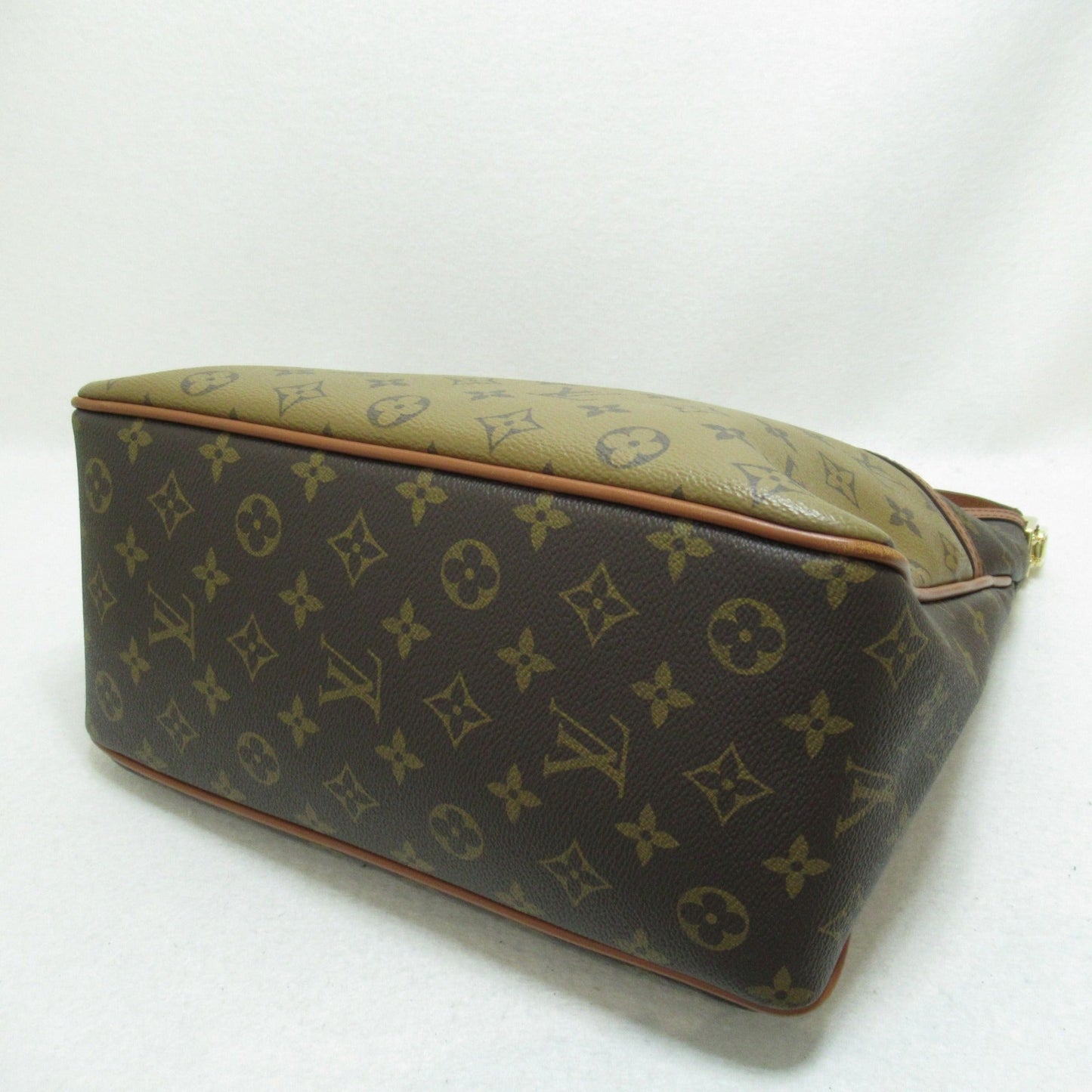 LOUIS VUITTON Hobo Dauphine MM Shoulder Bag Brown Black Monogram Reverse PVC coated canvas M45195