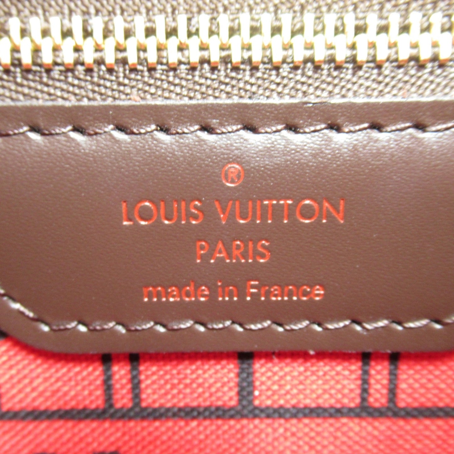 LOUIS VUITTON Never full Brown Ebene Damier PVC coated canvas N51109