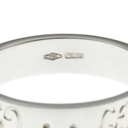 Gucci Icon Ring No. 9.5 18K K18 White Gold Women's