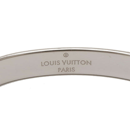 LOUIS VUITTON Cuff Nanogram Bangle Bracelet #S S Size Metal Silver Color M00249