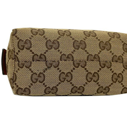 Gucci Pouch Beige Orange GG Canvas 29596 Leather GUCCI Ladies