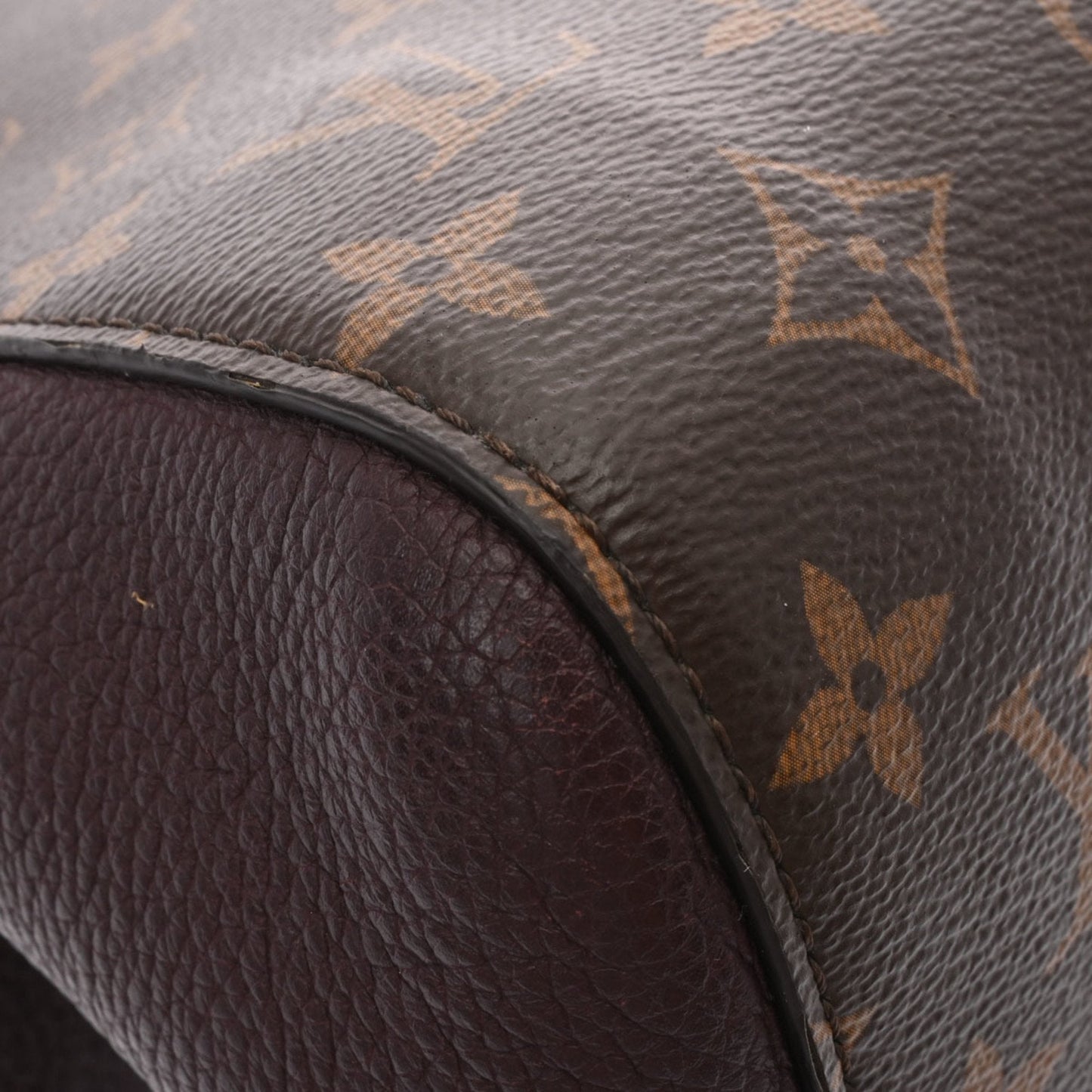 LOUIS VUITTON Monogram Fold Tote PM Noir Wine M45389 Women's Canvas Bag