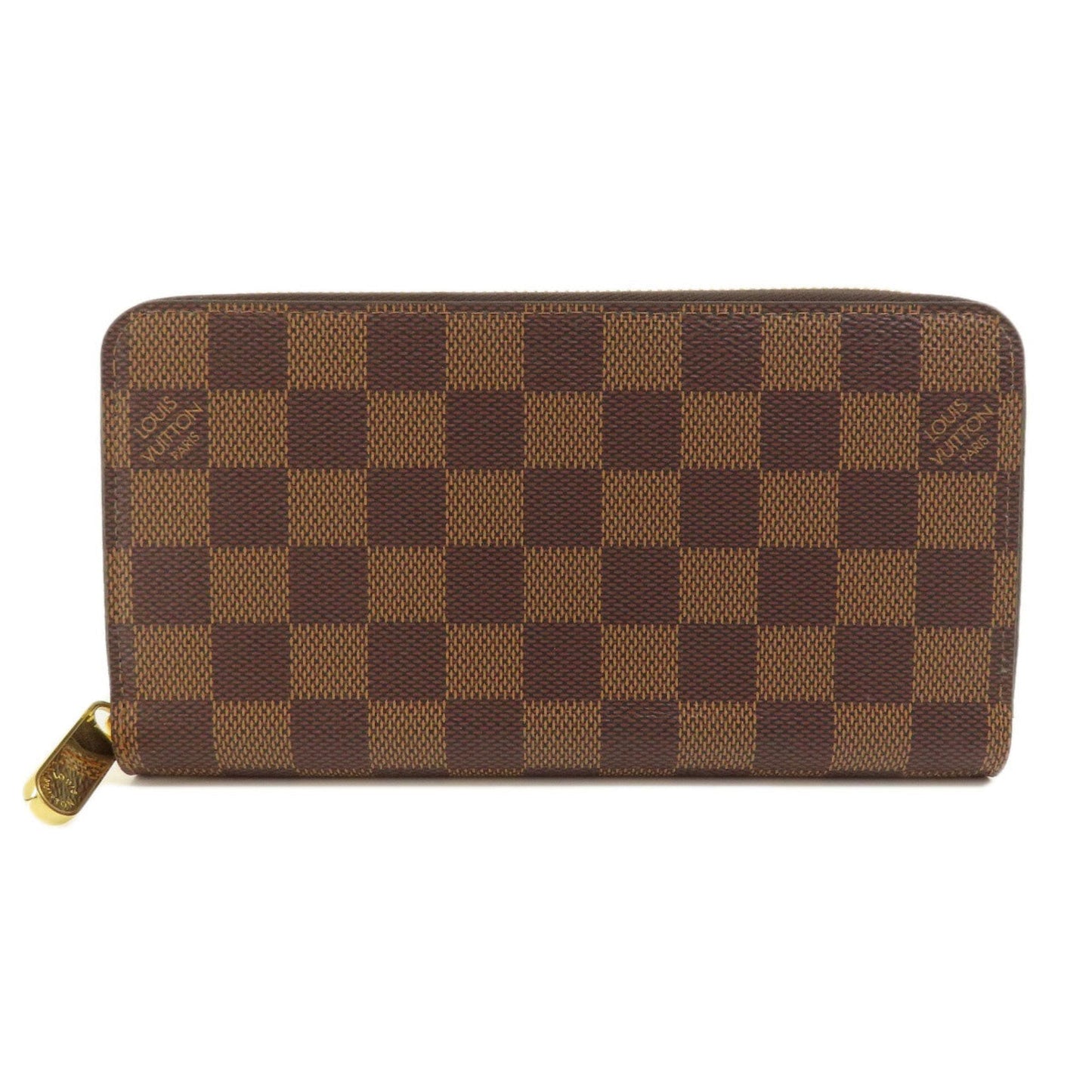 LOUIS VUITTON N41661 Zippy Damier Ebene Long Wallet Canvas Women's