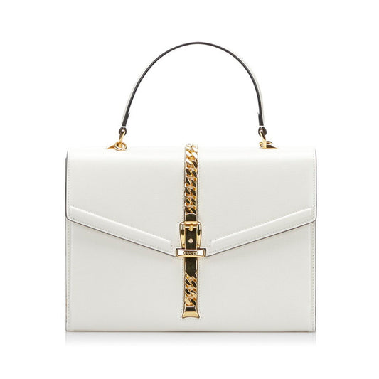 Gucci handbag shoulder bag 602781 white leather ladies Gucci