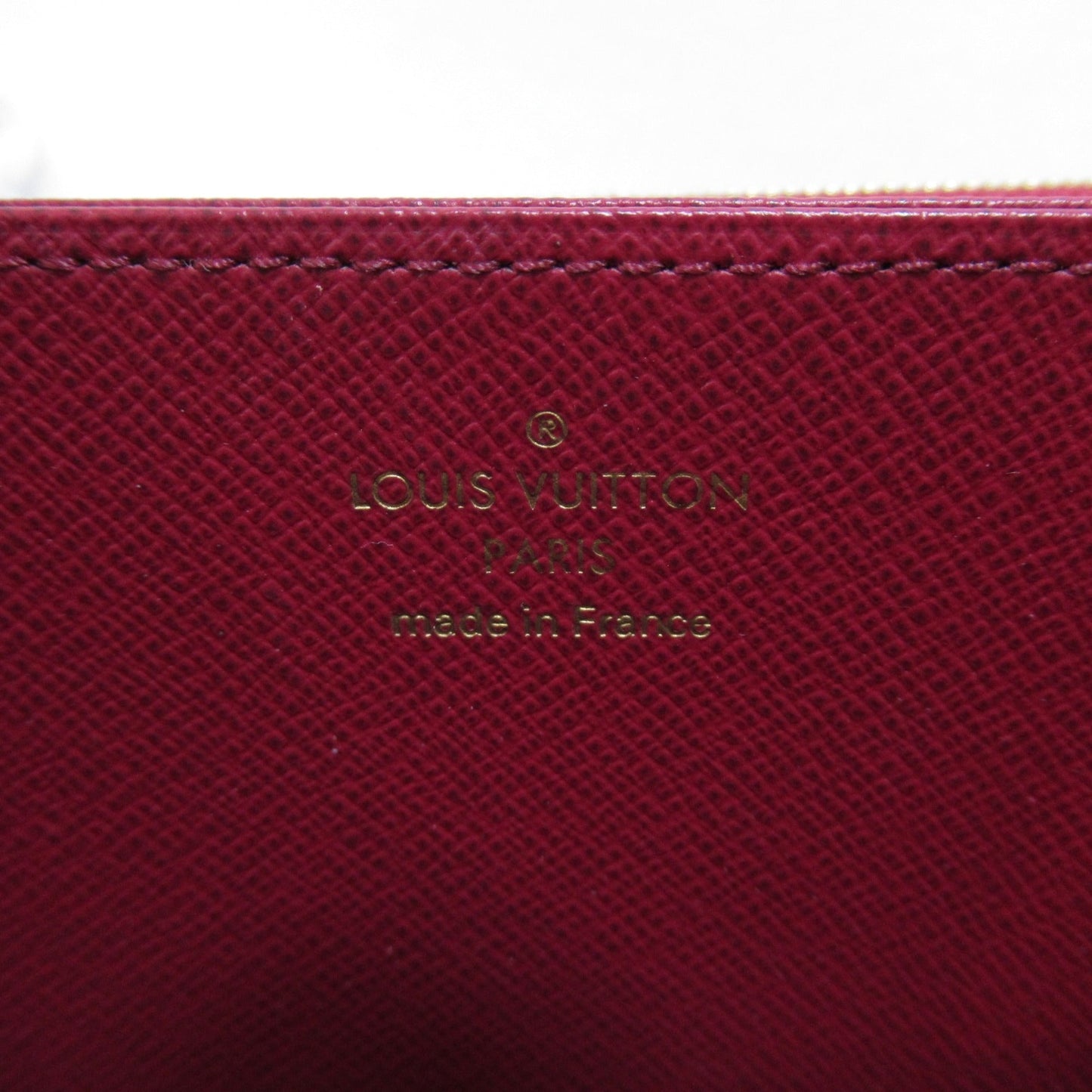 LOUIS VUITTON Zippy wallet purse Brown Pink Fuschia Monogram PVC coated canvas M41895