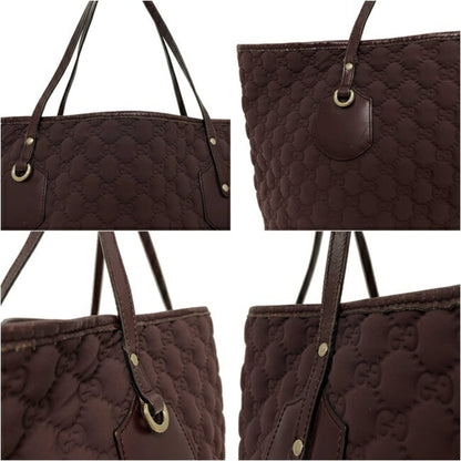 Gucci Tote Bag Jolly Large Wine Red GG Neopren 211975 502752 Nylon Canvas GUCCI Ladies Handbag