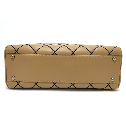 Chanel Leather Beige Elegant Tote Bag 3