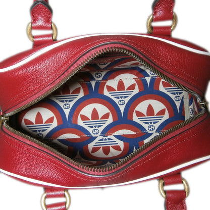Gucci adidasxGucci Collaboration Mini Duffle Bag Boston Leather Red 702397