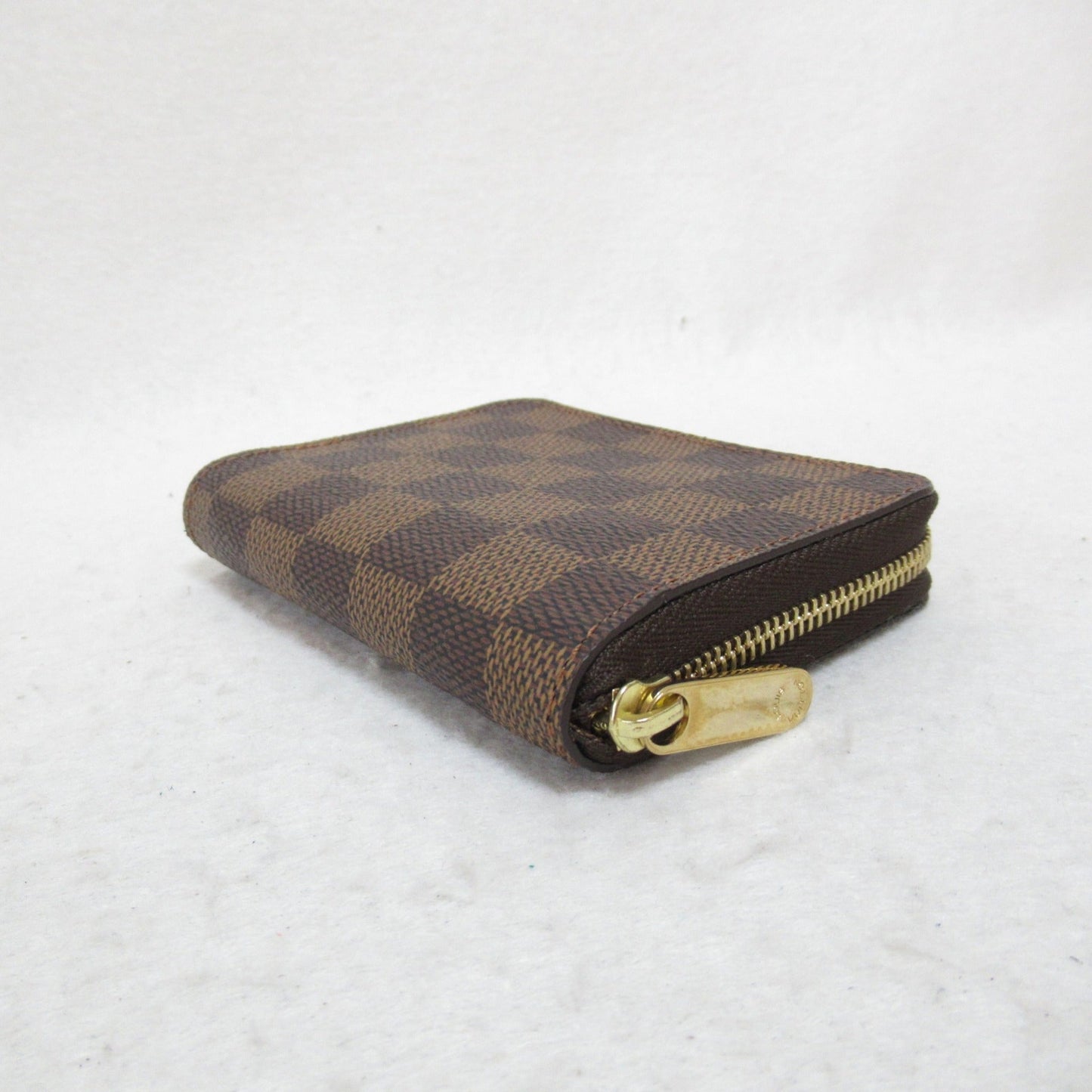 LOUIS VUITTON Zippy coin purse Brown Ebene Damier PVC coated canvas N63070