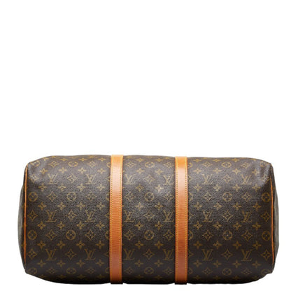 LOUIS VUITTON Monogram Keepall 50 Boston Bag M41426 Brown PVC Leather Ladies