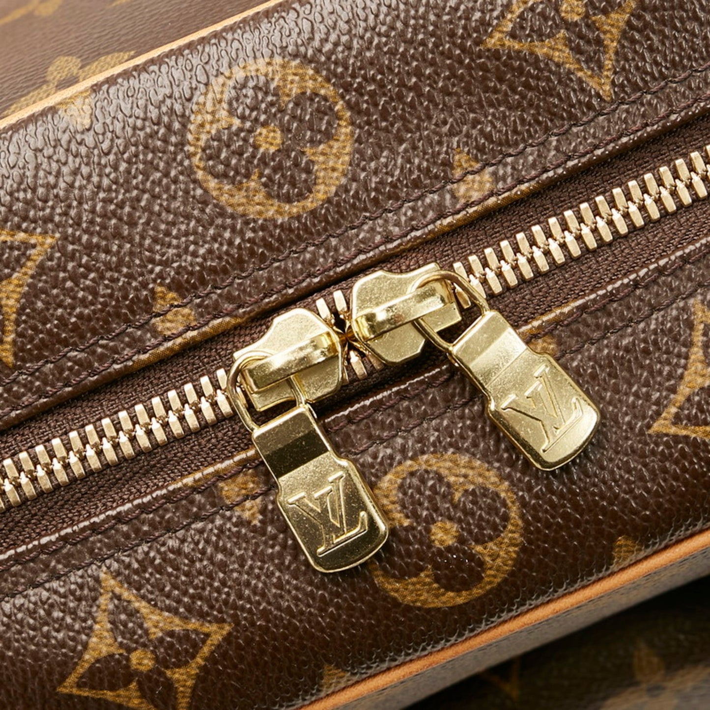 LOUIS VUITTON Monogram Exantry Cite Handbag M51161 Brown PVC Leather Ladies
