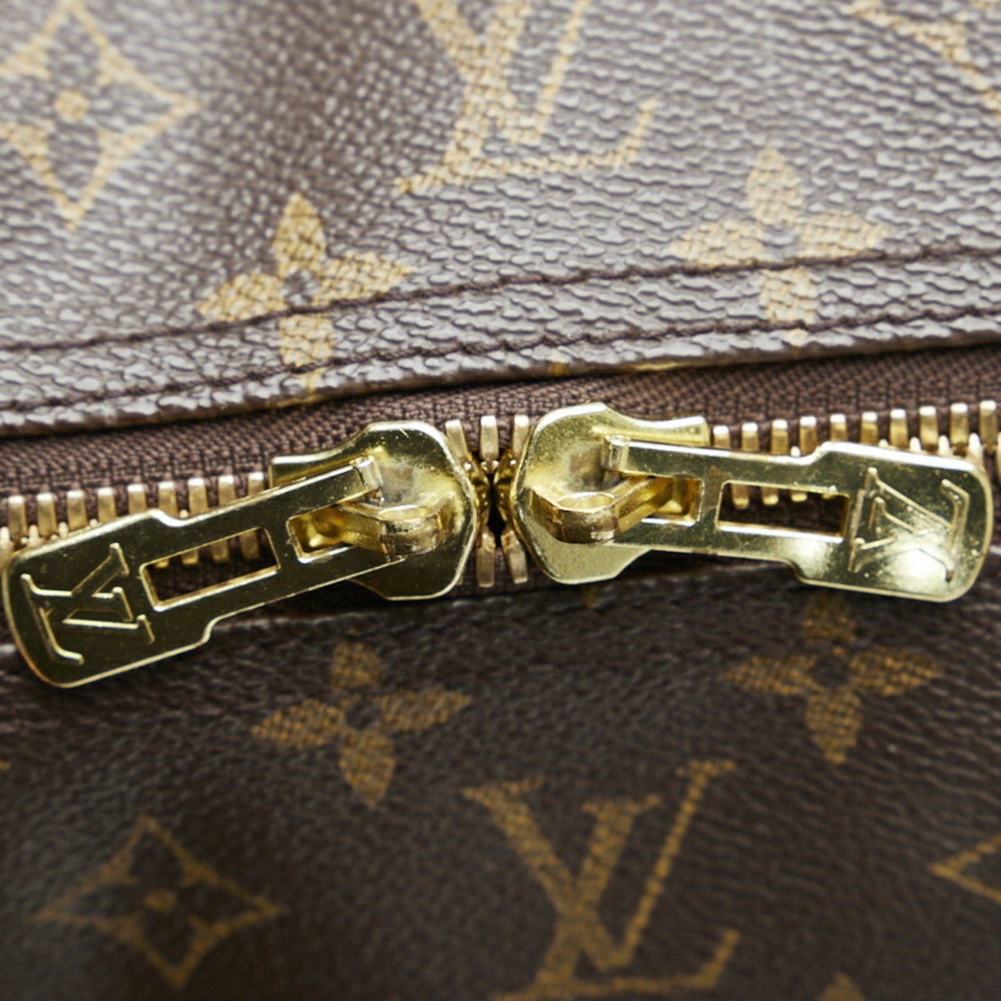 LOUIS VUITTON Monogram Keepall 60 Boston Bag M41422 Brown PVC Leather Ladies