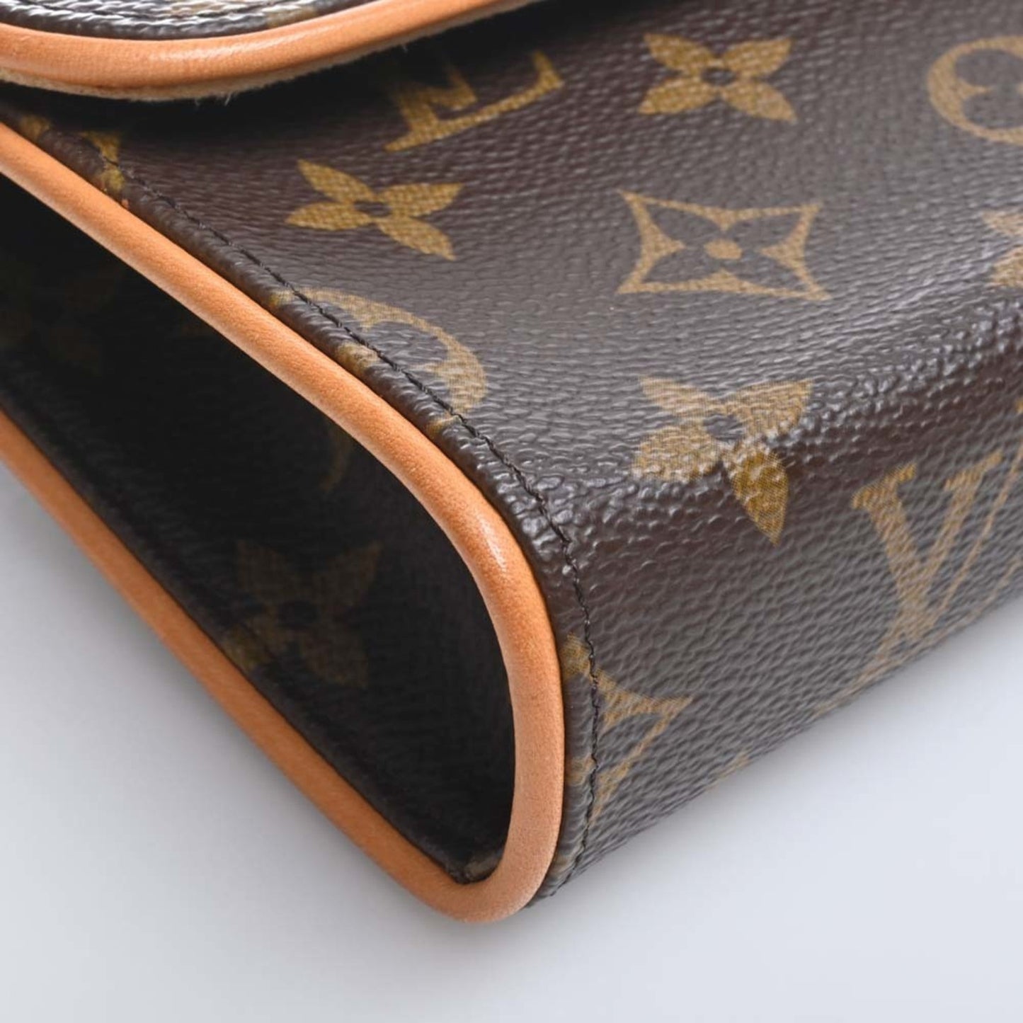 LOUIS VUITTON Monogram Pochette Florentine Waist Bag M51855 Brown Women's