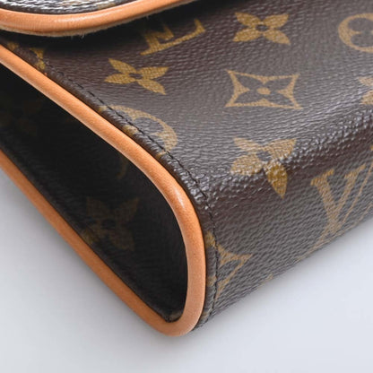 LOUIS VUITTON Monogram Pochette Florentine Waist Bag M51855 Brown Women's