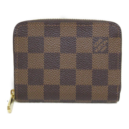 LOUIS VUITTON Zippy coin purse Brown Ebene Damier PVC coated canvas N63070