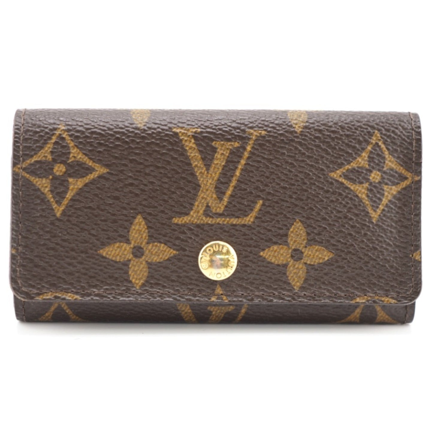 LOUIS VUITTON M69517 Multicle 4 Monogram Key Case Brown Unisex