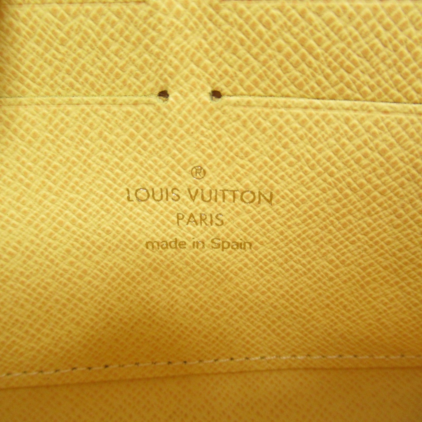 LOUIS VUITTON Illustre Zippy Wallet Round Long Wallet Ivory Damier Azur PVC coated canvas N63006