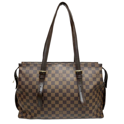 Louis Vuitton Damier Chelsea N51119 TH1088 Tote Bag Shoulder PVC Leather Brown Men's Women's
