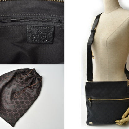 Gucci Messenger Bag Shoulder GG Canvas Black 145809