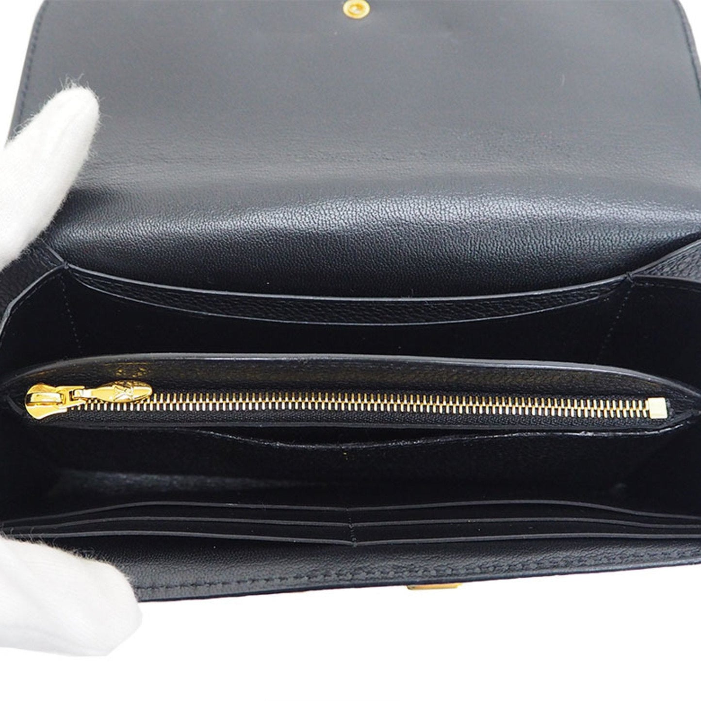 Louis Vuitton Portofeuil Vivienne M58266 Taurillon Leather Noir