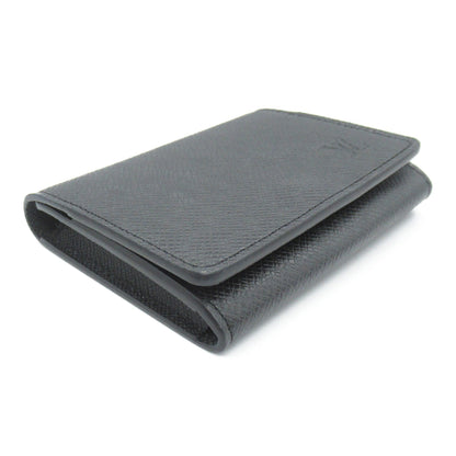 LOUIS VUITTON Anvelop Carte de Visit NM Black Black Taiga leather M64595