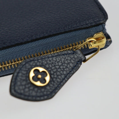 LOUIS VUITTON Portefeuille Comet Long Wallet M68582 Taurillon Leather Blue Marine Gold Metal Fittings L-shaped Zipper Japan Limited Sale