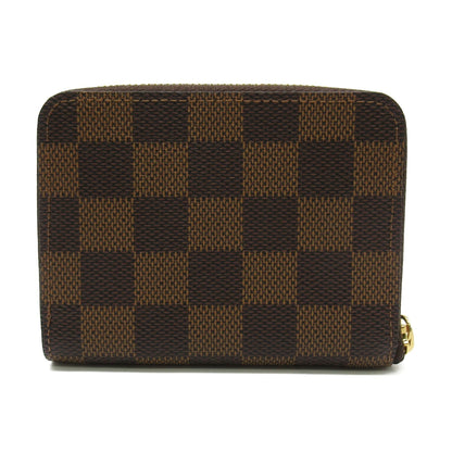 LOUIS VUITTON Zippy Coin Purse Coin Pocket Brown Ebene Damier PVC coated canvas N63070