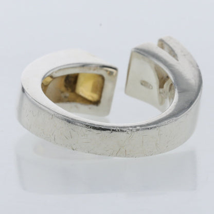 Gucci Ring Spiral Color Stone Yellow Silver 925 No. 9 Ladies GUCCI