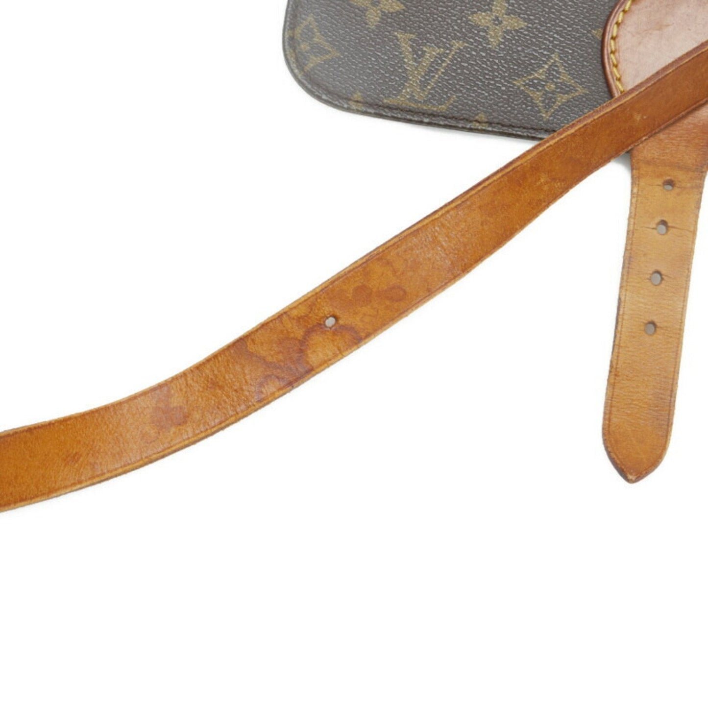 LOUIS VUITTON Monogram Cartesier GM Shoulder Bag M51252 Brown PVC Leather Women's