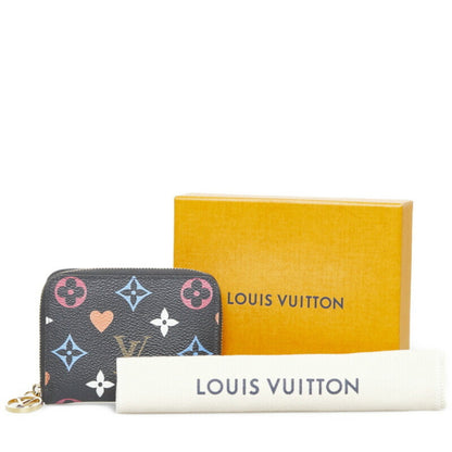 LOUIS VUITTON Monogram Game On Zippy Coin Purse Case M80305 Noir Black PVC Leather Ladies