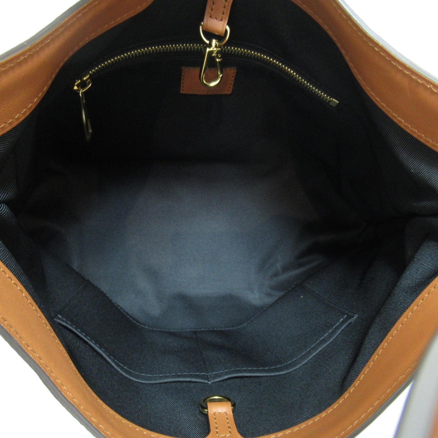 LOUIS VUITTON Hobo Dauphine MM Shoulder Bag Brown Black Monogram Reverse PVC coated canvas M45195