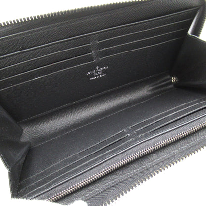 LOUIS VUITTON Zippy Dragonne Black Black Taiga leather M69409