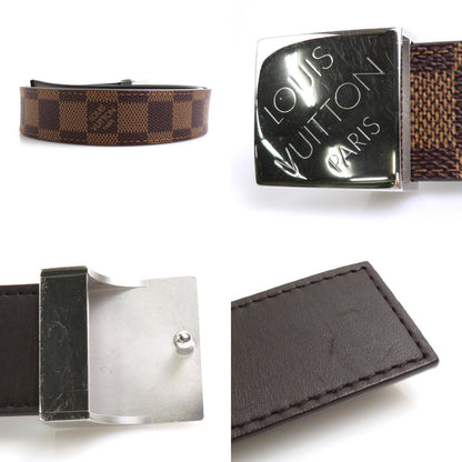 LOUIS VUITTON Belt Damier Centure Carre Canvas Ebene Unisex M6803