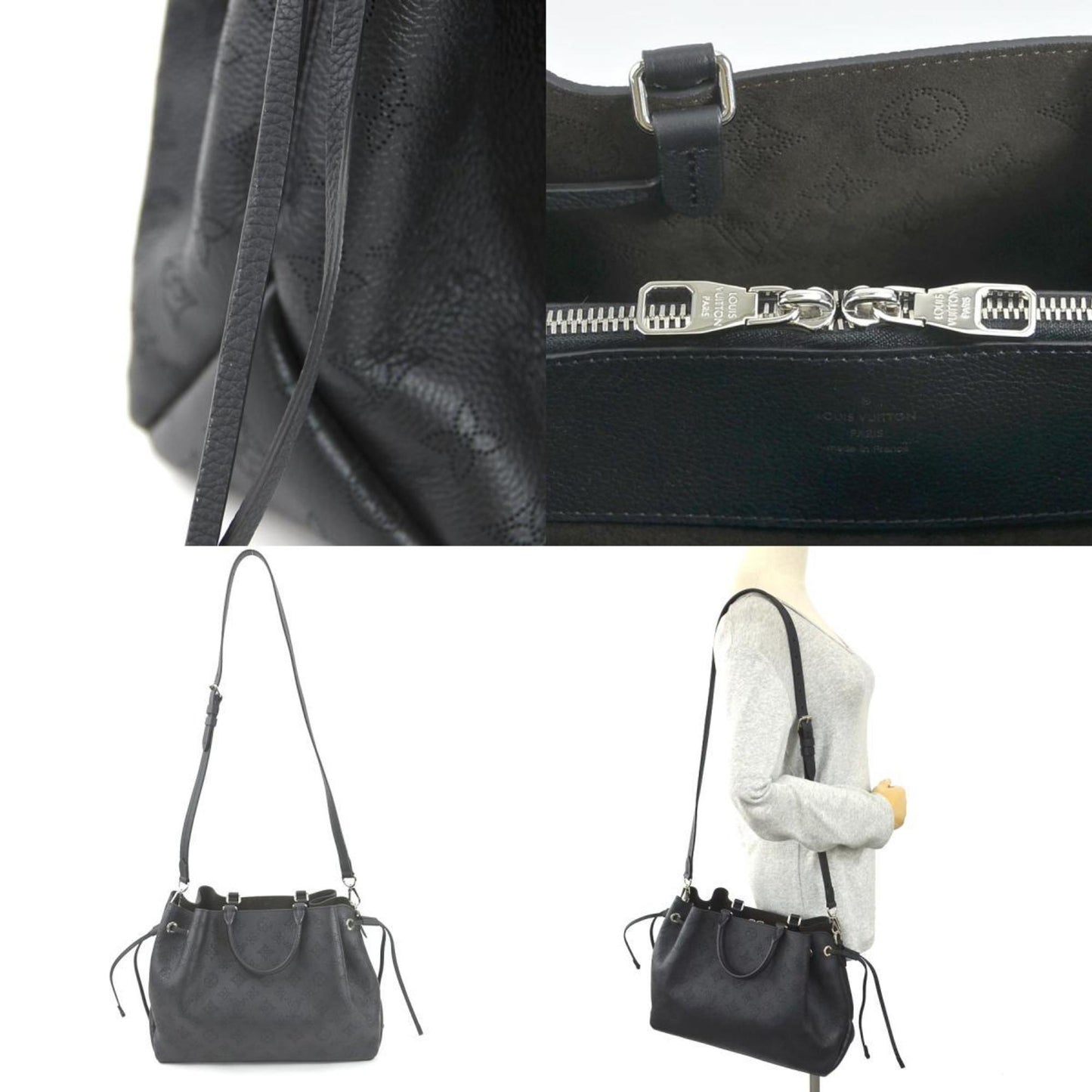 LOUIS VUITTON Handbag Mahina Bella Tote Monogram Noir Ladies M59200 99530f